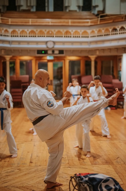 Senior students practicing advanced bunkai